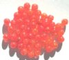 50 8mm Orange Crackle Glass Beads